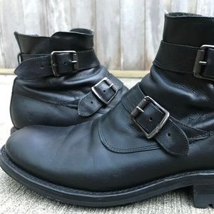 Frye Stanton Moto men's boots—black
